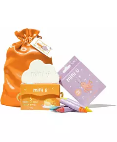 Coffret cadeau Mini-U Crayons & Nuages : Bombe de bain nuage 3pcs + crayons de bain 6pcs