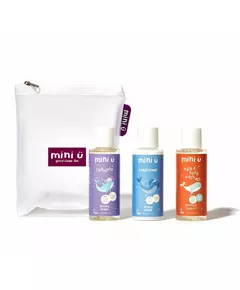 Mini-U Travel Kit Shampooing 100 ml+Conditionneur 100 ml+Lavage des cheveux et du corps 100 ml