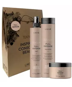 Lakme Teknia Full Defense Retail Pack : Shampooing 300 ml, Traitement 250 ml, Brume 300 ml