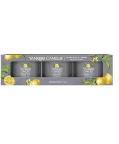 Yankee Candle Filled Votive Black Tea & Lemon 3x37 g