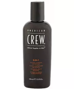 American Crew Classic 3in1 shampooing, après-shampooing et gel douche 100ml