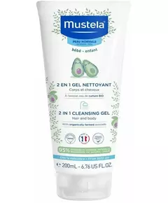 Mustela 2 In 1 gel nettoyant 200ml