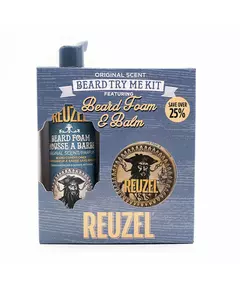 Kit Reuzel Beard Try Me : Mousse à barbe originale 70ml + Baume à barbe 35g