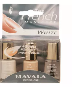 Mavala French Manicure Set Weiß: Weiß 5ml + Reno 5ml + Minute Quick Finish 5ml