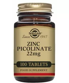 Solgar Zinc Picolinate 22 mg 100 tabs.