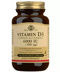 Solgar Vitamin D3 4000 IU (100 mcg) pflanzliche Kapseln. 120 Stk.