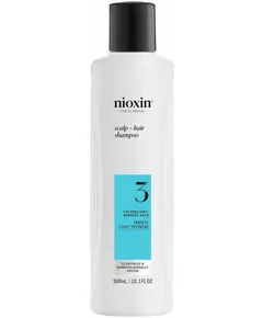 Nioxin System 3 Shampooing pour cheveux colorés et abîmés avec un léger affaiblissement 300 ml