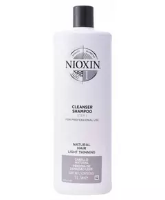 Nioxin System 1 Shampooing pour cheveux naturels avec légère perte de densité Étape 1, 300 ml