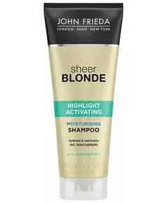 John Frieda Sheer Blonde Feuchtigkeitsspendendes Shampoo für blondes Haar 250 ml