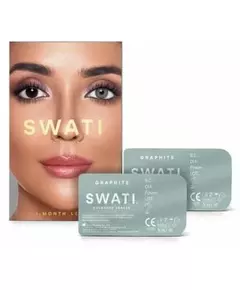 Swati Coloured 1-Month Lenses Graphite 1 paire