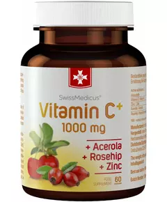 Swiss Medicus Vitamin C + Acerola (1000 mg Vitamin C in Tagesdosis) 60 Stk.