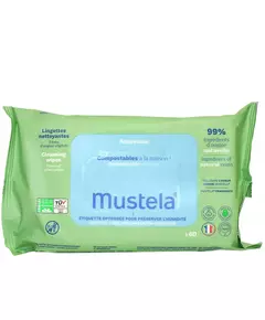 Setzen Mustela Compostable Avocado Reinigungstücher 60 stk, 60 Stück