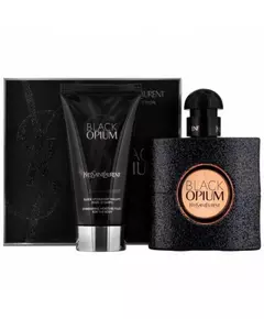 Set Yves Saint Laurent: Black Opium Hydrating Body Lotion 50 ml + Black Opium Eau De Parfum For Women, 50 ml