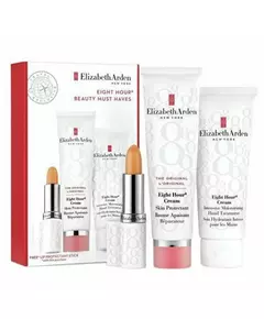 Set Elizabeth Arden: Eight Hour Intense Moisture Hand Cream 30 ml + Eight Hour Protective Cream For Face 50 ml + Eight Hour Lip Protectant Stick Cream Lipstick, 30 ml