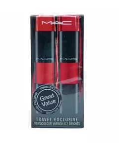 Set Duo MAC Versicolour Varnish Brillant Gloss à lèvres Lumineux, 2 × 8,5 ml