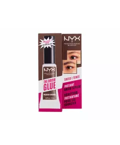 Nyx The Brow Glue Sans alcool Tenue extrême Gel à sourcils 03 Marron moyen, 5 g