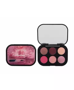 MAC Connect In Colour Palette de fards à paupières Rose Lens 6 nuances, 6,2 g