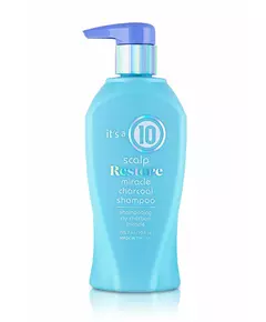 It's a 10 Scalp Restore Miracle Charbon de bois Shampooing Éliminez l'excès d'huile et les résidus de produit, 295,7 ml