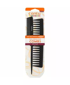 Duo Set Cantu Cantu Styling Plastik-Haarkamm Schwarz 2 stk, 2 Stück