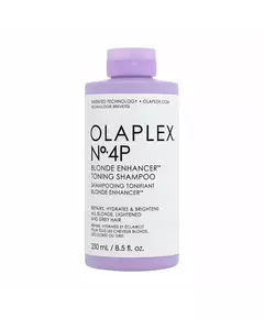 Olaplex No. 4P Blonde Enhancer Haarbehandlung Shampoo Zur Neutralisierung von Gelbtönen Für blondes Haar, 250 ml