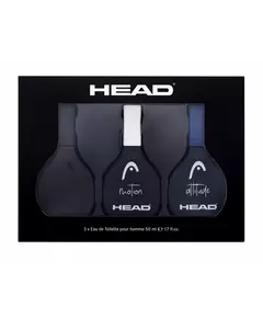 Set Head: Fire Eau De Toilette For Men 50 ml + Motion Eau De Toilette For Men 50 ml + Attitude Eau De Toilette For Men, 50 ml