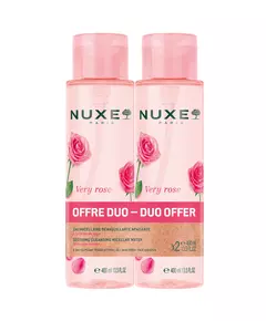 Duo Set Nuxe Very Rose Reinigung & Beruhigung Mizellenwasser Für empfindliche Haut 2 stk, 2 × 400 ml