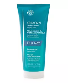 Ducray Keracnyl Biologisch abbaubar Duft Reinigung Duschgel Gesicht Oily, 200 ml