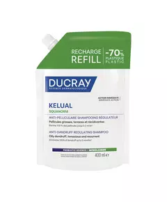 Ducray Kelual Squanorm Haarbehandlung Shampoo Antischuppen For Scalp With Oily Dandruf Nachfüllen, 400 ml