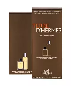 Set Hermes: Terre d'Hermes Eau De Toilette For Men Refill 125 ml + Terre d'Hermes Eau De Toilette For Men Refillable, 2 Stück
