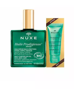 Set Nuxe: Huile Prodigieuse Multi-Purpose Neroli Body Oil For Face Body & Hair 100 ml + Prodigieux Neroli Shower Gel All Over The Body For All Skin Types, 100 ml