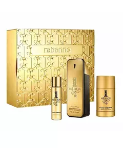 Set Paco Rabanne: 1 Million Eau De Toilette For Men 100 ml + 1 Million Eau De Toilette For Men 10 ml + 1 Million Deodorant Stick For Men, 100 ml