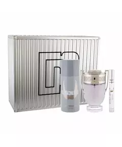 Set Paco Rabanne: Invictus Eau De Toilette For Men 100 ml + Invictus Eau De Toilette For Men 10 ml + Invictus Deodorant Spray For Men, 100 ml