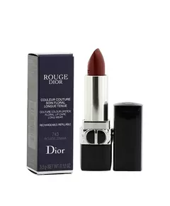 Christian Dior Couture Colour Finition satinée Rouge à lèvres crème 743 Zinnia Rouge Rechargeable, 3,5 g