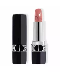 Christian Dior Dior Rouge Jojoba Finition satinée Rouge à lèvres crème 100 Look Nude Rechargeable, 3,5 g
