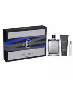 Set Jimmy Choo: Man Eau De Toilette For Men 100 ml + Man Eau De Toilette For Men 10 ml + Man Shower Gel Body All Skin Types, 100 ml
