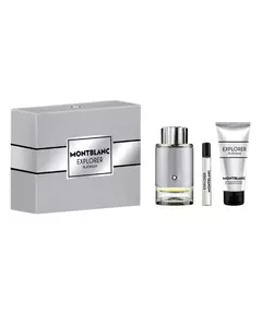 Set Montblanc: Explorer Platinum Eau De Parfum For Men 100 ml + Explorer Platinum Eau De Parfum For Men 7.5 ml + Explorer Platinum Cleansing Shower Gel For All Skin Types, 100 ml
