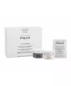 Pro Box Le Supreme Set Payot: Baume Fondant Balm For Face 30 g + Crystal Powder Mask For Face 10 pcs 2 g + Gommage Perles Serum Capsules For Face, 10 × 2 g