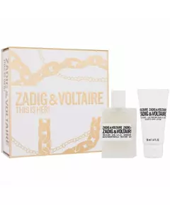 Set Zadig & Voltaire: This Is Her Eau De Parfum For Women 50 ml + This Is Her Hydrating Body Lotion, 50 ml