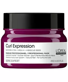 L'Oreal Professionnel Serie Expert Curl Expression Rich Glycerin 2 5% + Harnstoff H + Hibiskussamen Haarbehandlungs-Crememaske Intensive Feuchtigkeitspflege, 500 ml