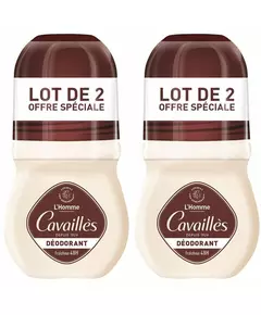 Duo Set Roge Cavailles L'Homme 48h Protection Deodorant-Roll-On Für Männer 2 stk, 2 × 50 ml