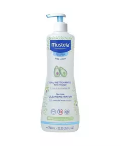 Mustela No Rinse Avocado Erweichen Reinigungswasser Für Gesicht Körper und Windelbereich, 500 ml