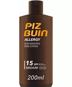 Piz Buin Allergy Sonnenschutz Sonnencreme SPF 15 UVA/UVB Schutz, 200 ml