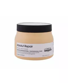 L'Oreal Professionnel Serie Expert Absolut Repair Protein + Gold Quinoa Haarbehandlungs-Crememaske Sofortiges Resurfacing, 500 ml
