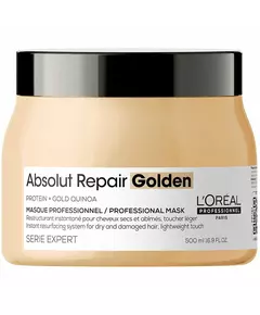 L'Oreal Professionnel Serie Expert Absolut Repair Golden Protein + Gold Quinoa Haarbehandlungs-Crememaske Sofortiges Resurfacing, 500 ml