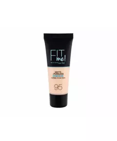 Maybelline Fit Me Matte + Poreless Flüssige Grundierung 95 Faires Porzellan, 30 ml