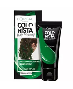 L'Oreal Paris Colorista Hair Makeup Teinture capillaire semi-permanente #GREENHAIR, 30 ml