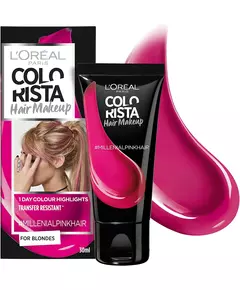 L'Oreal Paris Colorista Hair Makeup Teinture capillaire semi-permanente #MILLENIALPINK, 30 ml