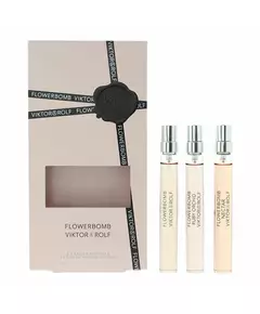 Set Viktor & Rolf: Flowerbomb Ruby Orchid Eau De Parfum For Women 10 ml + Flowerbomb Nectar Eau De Parfum For Women 10 ml + Flowerbomb Eau De Parfum For Women, 10 ml