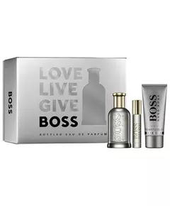 Set Hugo Boss: Boss Bottled Eau De Parfum For Men 100 ml + Boss Bottled Eau De Parfum For Men 10 ml + Boss Bottled Cleansing Shower Gel For All Skin Types, 100 ml