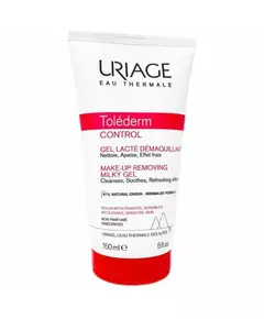 Uriage Toléderm Apaisant Gel nettoyant et démaquillant 2-en-1, 150 ml